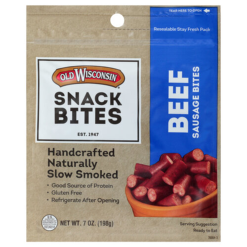 Old Wisconsin Snack Bites Beef Sausage