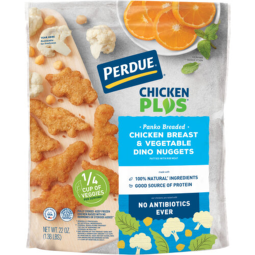 Perdue Chicken Plus Panko Breaded Chicken Breast & Vegetable Dino Nuggets