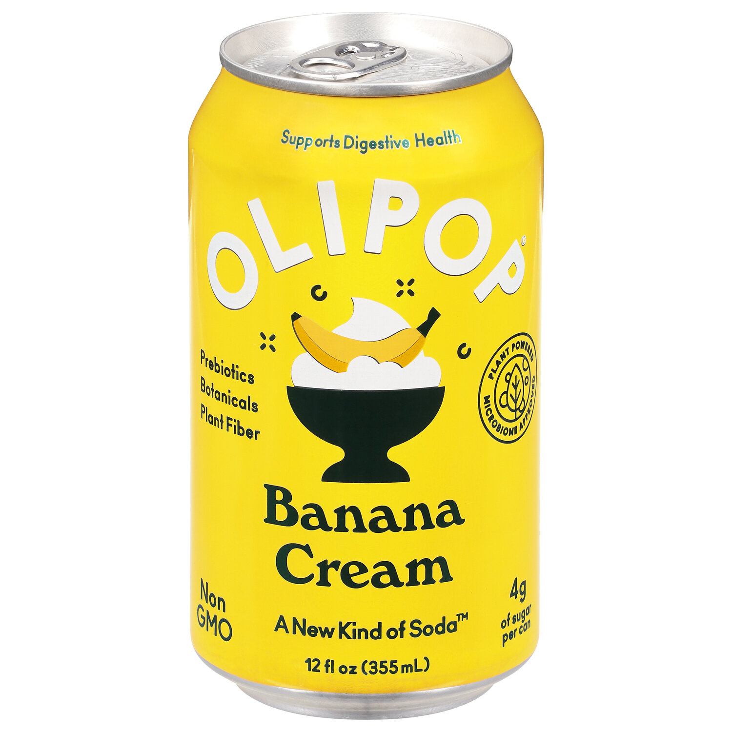 OLIPOP Prebiotic Soda, Banana Cream - Heinen's Grocery Store