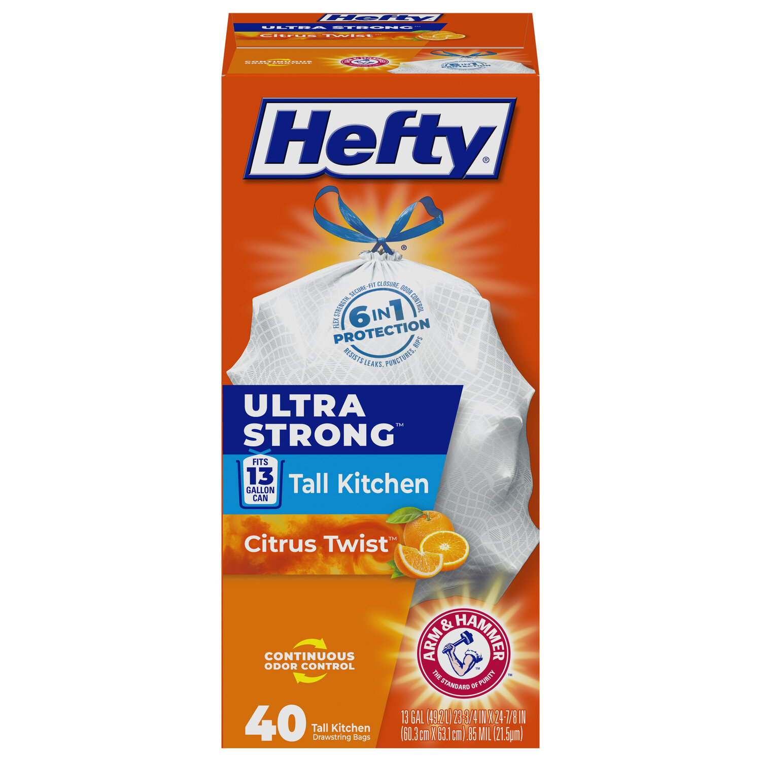 Hefty Citrus Twist Tall Kitchen Drawstring Bags