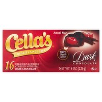 Cella's Delicious Cherries Covered with Real Dark Chocolate, 16 count, 8 oz, 16 Each