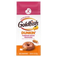 Goldfish Dunkin' Pumpkin Spice Baked Graham Snacks Limited Edition, 6.1 oz, 6.1 Ounce