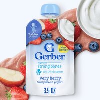 Gerber Very Berry Fruit Puree & Yogurt Baby Food, Toddler 12+ months, 3.5 oz, 3.5 Ounce