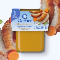 Gerber 2nd Foods Nourishing Blends Vegetable Chicken Baby Food, Sitter, 4 oz, 8 oz, 8 Ounce