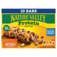 Nature Valley Protein Peanut Butter Dark Chocolate Chewy Bars, 1.42 oz, 10 count, 10 Each