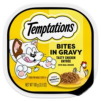 Temptations Tasty Chicken Entrée Bites in Gravy Food for Adult Cats, 1+, 3.5 oz, 1 Each