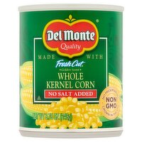 Del Monte No Salt Added Golden Sweet Whole Kernel Corn, 8.75 oz, 8.75 Ounce