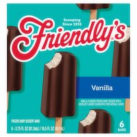 Friendly's Vanilla Frozen Dairy Dessert Bars, 2.75 fl oz, 6 count, 6 Each