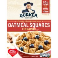 Quaker Oatmeal Squares Crunchy Oat Cereal Cinnamon 14.5 Oz, 14.5 Ounce