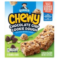 Quaker Chewy Chocolate Chip Cookie Dough Granola Bars, 0.84 oz, 8 count, 8 Each
