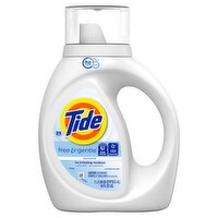 Tide Free & Gentle Unscented Detergent, 34 fl oz, 1.06 Quart
