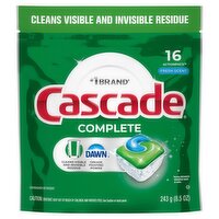 Cascade Complete Fresh Scent ActionPacs Dishwasher Detergent, 16 count, 8.5 oz, 1 Each