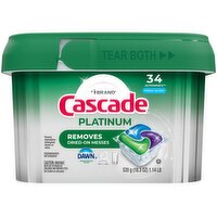 Cascade Platinum Action Pacs, Dishwasher Detergent, Fresh, 34ct, 1 Each