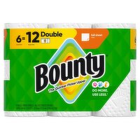 Bounty Double Paper Towel Rolls, 6 count, 1 Each