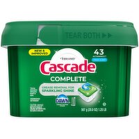 Cascade Complete Action Pacs, Dishwasher Detergent, Fresh, 43ct, 1 Each