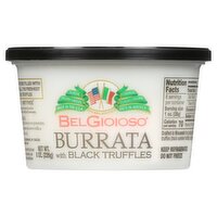 BelGioioso Burrata with Black Truffles Cheese, 8 oz, 8 Ounce