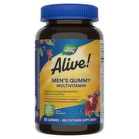 Nature's Way Alive! Men's Gummy Multivitamin Supplement, 60 count, 60 Each
