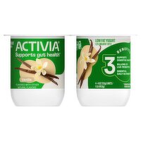 Activia Vanilla Low Fat Yogurt, 4 oz, 4 count, 4 Each