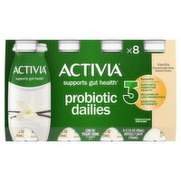 Activia Vanilla Lowfat Yogurt Drink, 3.1 fl oz, 8 count, 8 Each