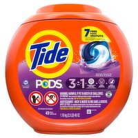 Tide PODS laundry detergent pacs 49 Count, Spring Meadow Scent, 42 Each