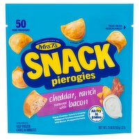 Mrs. T's Cheddar Ranch Seasoned with Bacon Snack Pierogies, 50 count, 21.06 oz, 1 Each