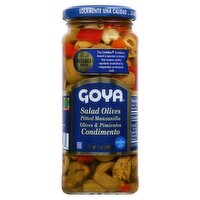 Goya Pitted Manzanilla Salad Olives & Pimientos Condimento, 7 oz, 7 Ounce