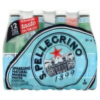 S.Pellegrino Sparkling Natural Mineral Water, 16.9 fl oz, 12 count, 12 Each