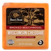 Boar's Head Smoked Beechwood Wisconsin Cheddar Cheese, 8 oz, 8 Ounce