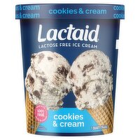 Lactaid Cookies & Cream Lactose Free  Ice Cream, 1 quart, 946 Millilitre