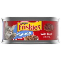 Purina Friskies Shreds with Beef in Gravy Cat Food, 5.5 oz, 5.5 Ounce