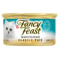 Purina Fancy Feast Seafood Feast Classic Paté Gourmet Cat Food, 3 oz, 3 Ounce