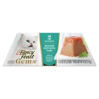 Purina Fancy Feast Gems Mousse Paté with Tuna Gourmet Cat Food, 2 count, 2 oz, 1 Each