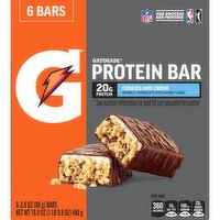 Gatorade Protein Bar Cookies And Creme 2.8 Oz, 6 Count, 1 Each