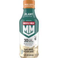 Muscle Milk Plant Based Protein Shake Caramel Vanilla 14 Fl Oz, 1 Each