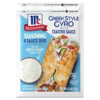 McCormick Greek Style Gyro with Tzatziki Sauce Seasoning & Sauce Mixes, 1.5 oz, 1 Each