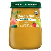 Beech-Nut Organics Pear, Mango & Strawberry Baby Food, Stage 2, 6+ Months, 4 oz, 1 Each