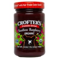 Crofter's Organic Seedless Raspberry Premium Spread, 16.5 oz, 16.5 Ounce