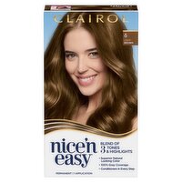 Clairol Nice'n Easy 6 Light Brown Permanent Hair Color, 1 application, 1 Each