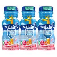 PediaSure Grow & Gain with Immune Support Strawberry Shake, 8 fl oz, 6 count, 6 Each