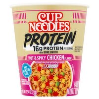 Cup Noodles Protein Hot & Spicy Chicken Flavor Ramen Noodle Soup, 2.54 oz, 1 Each