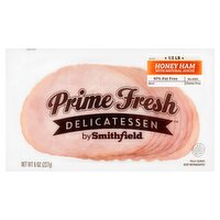 Smithfield Prime Fresh Delicatessen Honey Ham with Natural Juices, 8 count, 8 oz, 8 Ounce