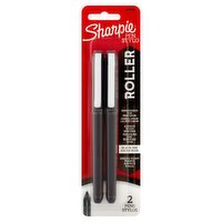 Sharpie 0.5 mm Black Ink Roller Pens, 2 count, 2 Each