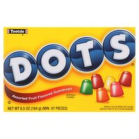 Tootsie Dots Assorted Fruit Flavored Gumdrops, 6.5 oz, 6.5 Ounce