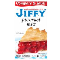 JIFFY Pie Crust Mix, 9 oz, 9 Ounce