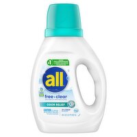 All Free Clear Odor Relief Detergent, 20 loads, 30 fl oz, 1 Each