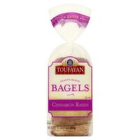 Toufayan Bakeries Hearth Baked Cinnamon Raisin Bagels, 6 count, 20 oz, 1 Each