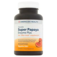 American Health Chewable Super Papaya Enzyme Plus Dietary Supplement, 180 count, 180 Each