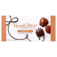 Russell Stover Assorted Milk & Dark Chocolates, 3 count, 1.7 oz, 1.7 Ounce