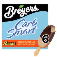 Breyers CarbSmart Reese's Peanut Butter Frozen Dairy Dessert Bars, 6 count, 18 fl oz, 1 Each