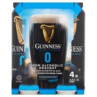 Guinness 0 Non Alcoholic Draught, 14.9 fl oz, 4 count, 1 Each